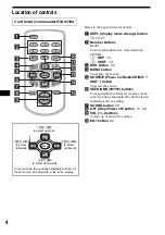 Предварительный просмотр 4 страницы Sony CDX-F7000 - Fm/am Compact Disc Player Operating Instructions Manual