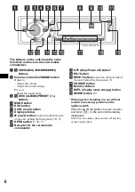 Предварительный просмотр 6 страницы Sony CDX-F7000 - Fm/am Compact Disc Player Operating Instructions Manual