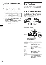 Предварительный просмотр 18 страницы Sony CDX-F7000 - Fm/am Compact Disc Player Operating Instructions Manual