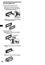 Предварительный просмотр 26 страницы Sony CDX-F7000 - Fm/am Compact Disc Player Operating Instructions Manual