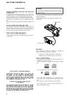 Предварительный просмотр 2 страницы Sony CDX-F7000 - Fm/am Compact Disc Player Service Manual