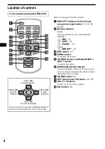 Предварительный просмотр 4 страницы Sony CDX-F7500 Operating Instructions Manual