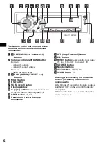 Предварительный просмотр 6 страницы Sony CDX-F7500 Operating Instructions Manual