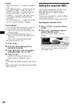 Предварительный просмотр 26 страницы Sony CDX-F7500 Operating Instructions Manual