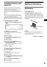 Предварительный просмотр 29 страницы Sony CDX-F7500 Operating Instructions Manual