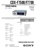 Sony CDX-F7500 Service Manual предпросмотр