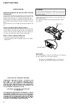 Preview for 2 page of Sony CDX-F7705X Operating Instructions  (English Service Manual