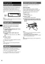 Предварительный просмотр 4 страницы Sony CDX-F7710 Operating Instructions (English Operating Instructions Manual