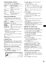 Preview for 13 page of Sony CDX-F7710 Operating Instructions (English Operating Instructions Manual