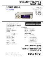 Sony CDX-F7710 Operating Instructions (English Service Manual preview