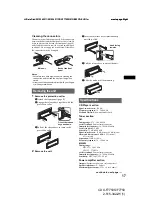 Предварительный просмотр 17 страницы Sony CDX-F7750 Operating Instructions Manual