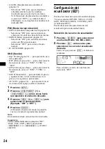 Предварительный просмотр 54 страницы Sony CDX-FW570 - Fm/am Compact Disc Player Operating Instructions Manual