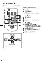 Предварительный просмотр 4 страницы Sony CDX-FW700 - Fm/am Compact Disc Player Operating Instructions Manual