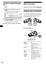 Предварительный просмотр 18 страницы Sony CDX-FW700 - Fm/am Compact Disc Player Operating Instructions Manual