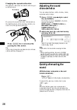 Предварительный просмотр 20 страницы Sony CDX-FW700 - Fm/am Compact Disc Player Operating Instructions Manual