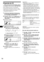 Предварительный просмотр 42 страницы Sony CDX-FW700 - Fm/am Compact Disc Player Operating Instructions Manual