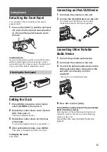 Предварительный просмотр 5 страницы Sony CDX-G1100U Operating Instructions Manual