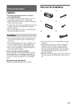 Предварительный просмотр 15 страницы Sony CDX-G1100U Operating Instructions Manual