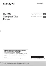 Preview for 1 page of Sony CDX-G1170U Operating Instructions Manual