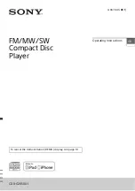 Preview for 1 page of Sony CDX-G2050UI Operating Instructions Manual