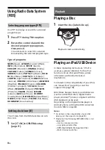 Preview for 8 page of Sony CDX-G2050UI Operating Instructions Manual