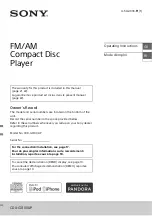 Preview for 1 page of Sony CDX-G3100UP Operating Instructions Manual