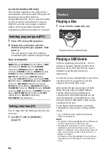 Preview for 8 page of Sony CDX-G3200UV Operating Instructions Manual