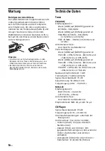 Preview for 42 page of Sony CDX-G3200UV Operating Instructions Manual