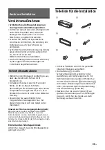 Preview for 49 page of Sony CDX-G3200UV Operating Instructions Manual