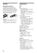 Preview for 70 page of Sony CDX-G3200UV Operating Instructions Manual