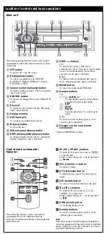 Preview for 4 page of Sony CDX-GT07 - Fm/am Compact Disc Player User Manual