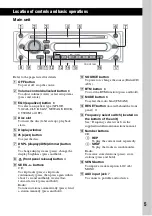 Preview for 5 page of Sony CDX-GT10M - Car Audio Operating Instructions Manual