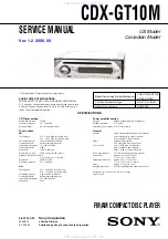 Sony CDX-GT10M - Car Audio Service Manual предпросмотр