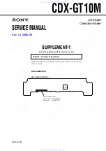 Предварительный просмотр 43 страницы Sony CDX-GT10M - Car Audio Service Manual