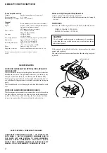 Предварительный просмотр 2 страницы Sony CDX-GT111 Service Manual