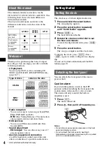 Предварительный просмотр 4 страницы Sony CDX-GT121 Operating Instructions Manual