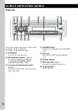 Предварительный просмотр 6 страницы Sony CDX-GT121 Operating Instructions Manual