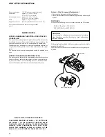 Предварительный просмотр 2 страницы Sony CDX-GT121 Service Manual