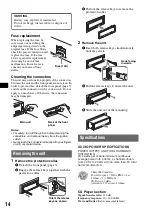 Preview for 14 page of Sony CDX-GT12W Operating Instructions Manual