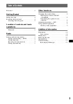 Preview for 3 page of Sony CDX-GT160 Operating Instrction