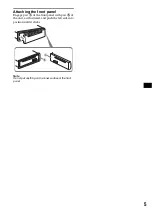 Preview for 5 page of Sony CDX-GT160 Operating Instrction