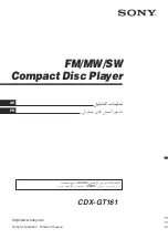 Preview for 40 page of Sony CDX-GT161 Operating Instructions Manual