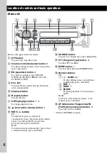 Предварительный просмотр 6 страницы Sony CDX-GT20 Operating Instructions Manual