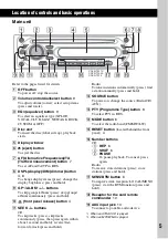 Предварительный просмотр 5 страницы Sony CDX-GT200 - Fm/am Compact Disc Player Operating Instructions Manual