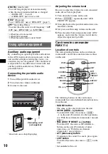 Предварительный просмотр 10 страницы Sony CDX-GT200 - Fm/am Compact Disc Player Operating Instructions Manual