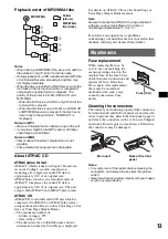 Предварительный просмотр 13 страницы Sony CDX-GT200 - Fm/am Compact Disc Player Operating Instructions Manual