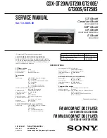 Предварительный просмотр 1 страницы Sony CDX-GT200 - Fm/am Compact Disc Player Service Manual