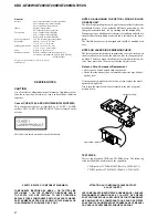 Предварительный просмотр 2 страницы Sony CDX-GT200 - Fm/am Compact Disc Player Service Manual