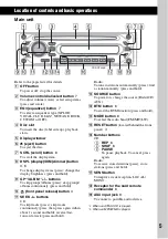 Предварительный просмотр 5 страницы Sony CDX-GT200E Operating Instructions Manual