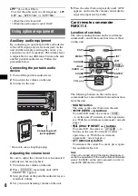 Предварительный просмотр 8 страницы Sony CDX-GT200E Operating Instructions Manual